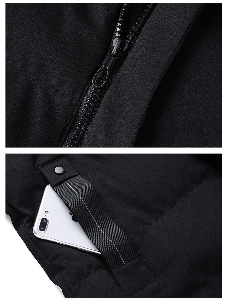 Puffer Jacket Men 8XL Thick Warm Winter Jackets Plus Size Hooded Long Coats Fashion Casual Cotton Padded Parkas Man Outwear Top
