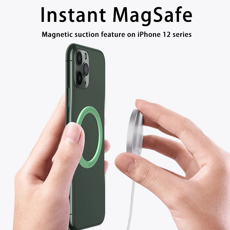 Universal Magnetic Plate Ring for Magsafe Wireless Charger Iron Sheet Sticker Magnet Car Phone Holder for Apple IPhone 14 13 12