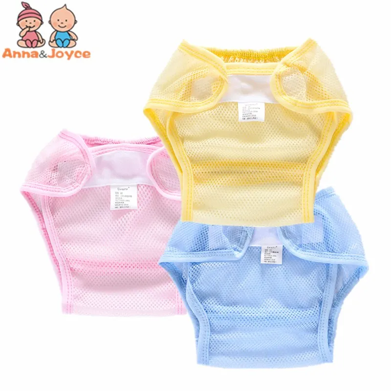 

Newborn Baby Waterproof Diaper Reusable Mesh Breathable Training Panties For Babi Girls Nappy Pants Adjustable Washable 3-13KG