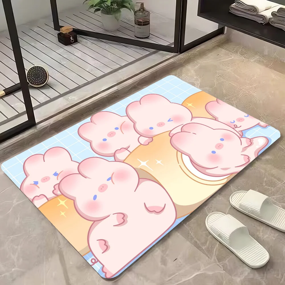 KONI PIG Kitchen Foot Mat for Hallway on the Floor Bath Mats Bedroom Rug Room Rugs Luxury Carpet Home Decoration Accessories 3
