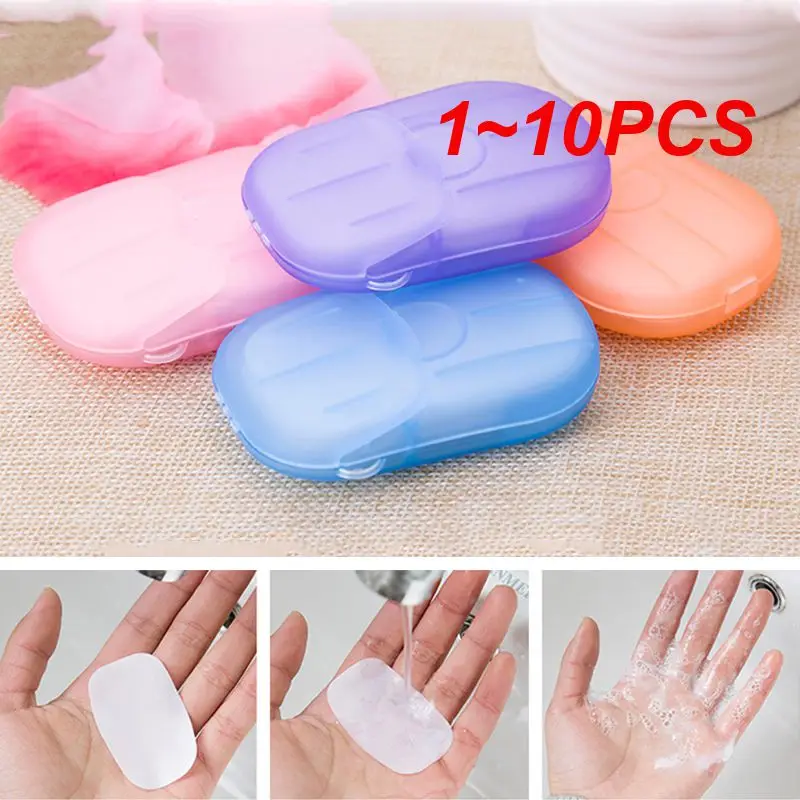 

1~10PCS Travel Disposable Soap Paper Washing Hand Bath Clean Scented Slice Sheets Disposable Boxe Soap Portable Paper SoapLot