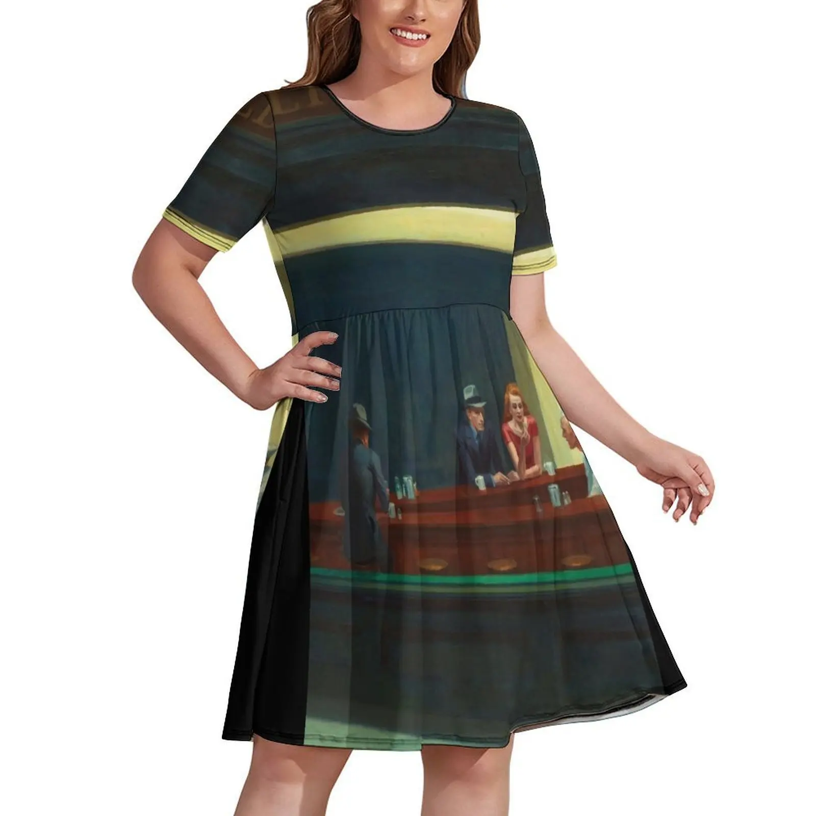 

Nighthawks - Edward Hopper Dress birthday dress for women luxury 2024 cocktail dresses chic and elegant woman dress