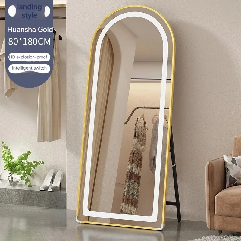 Miroir moderne nordique, organisateur d'art, miroir sur pied, pleine longueur, mobilier de maison