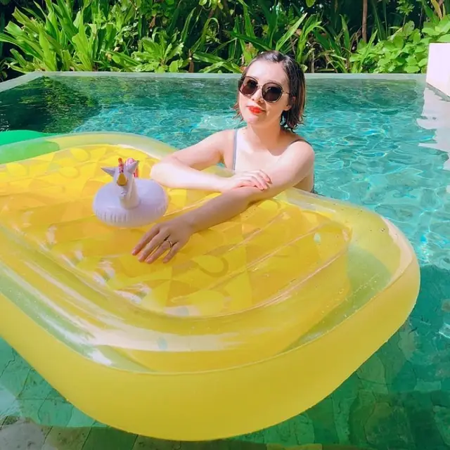 Ananász Úszó Tutaj Felfújható Ágy Felnőtt Úszás Bója Élet Vízjáték - Image 4