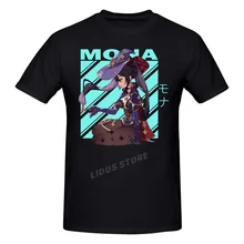 

Kawaii Mona Games Genshin Impact T shirt Harajuku Clothing Short Sleeve T-shirt Cotton Sweatshirts Graphics Tshirt Brand Tee Top