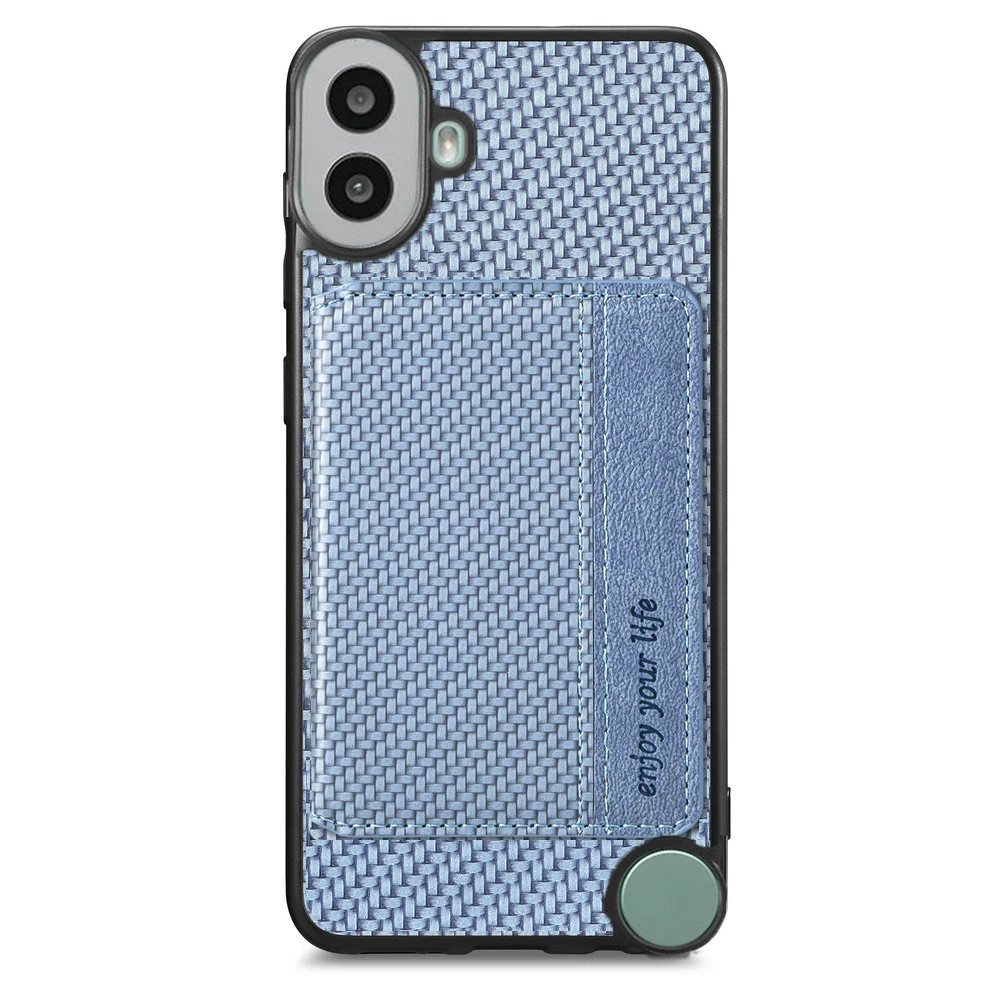 Leather Card Case Wallet with RFID Protection and 360° Protective Magnetic Back Cover