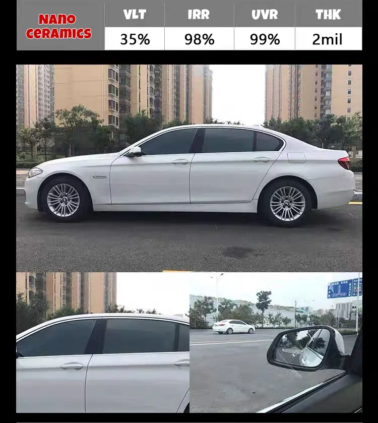 Size 50x300cm IR100%  Nano Ceramic Film Super Quality High Heat Resistant Car glass Solar Tint Window Films Protective more vlt