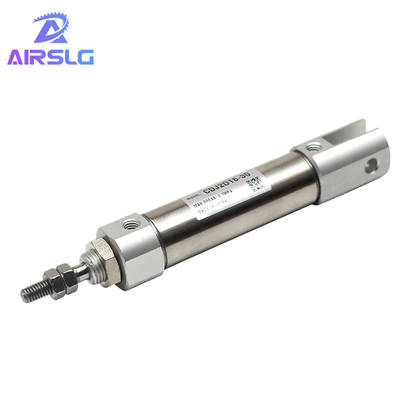 더블 클레비스 미니 공압 실린더, 더블 액팅 싱글 로드 에어 실린더, AIRHKC, CJ2D, CJ2D10, CJ2D16 스트로크, 핀 포함, 5 200mm