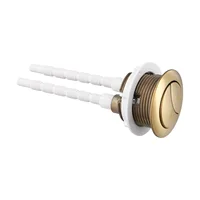 ปุ่มกดชักโครกแบบติดตั้งแนบกระโถน ขนาด 38/48/58 มม. สีทองเหลืองขัดเงา วัสดุ ABS พร้อมวาล์วกดแบบกดสองระดับ สำหรับห้องน้ำ 5