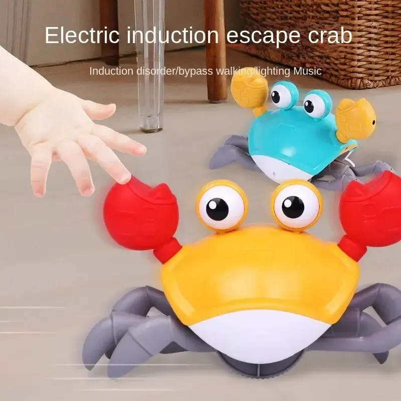 Induction Escape Crab Baby Sensing Electric Pet Musical Toy Indoor Learn Climb Parent Interactive Toys Gifts For Kids Boys Girls 5