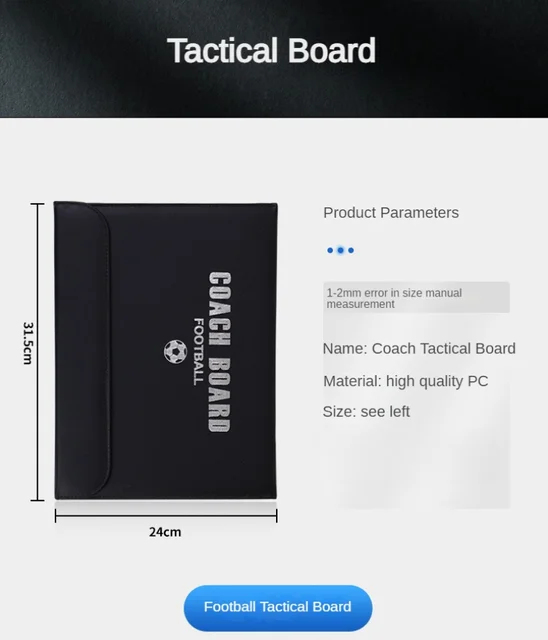 54cm Foldable Magnetic Tactic Board Soccer Coaching Coach's Tactical Board Football Game Football Training Tactics Clipboard 5