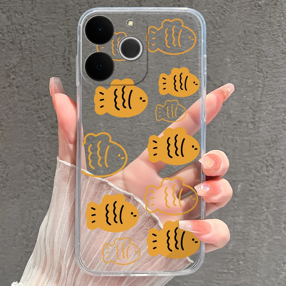 Cat Whale Anti-Fingerprint Transparent Phone Case