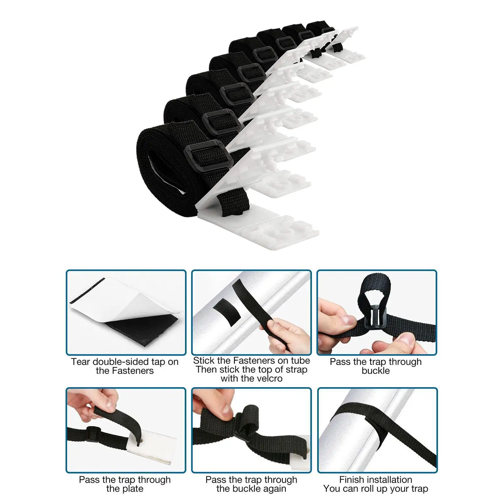 8Pcs Pool Cover Straps Firmly for Most of Cover Rollers Outdoor above Ground