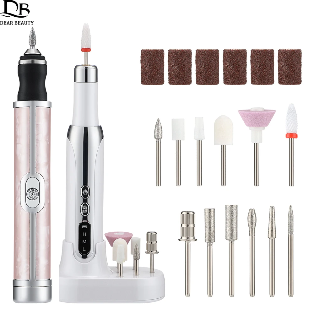 Electric Nail Drill Professional Polishing Machine Dead Skin Removal Art Sanding File Pen Nails Polisher Grinder Manicure Tools