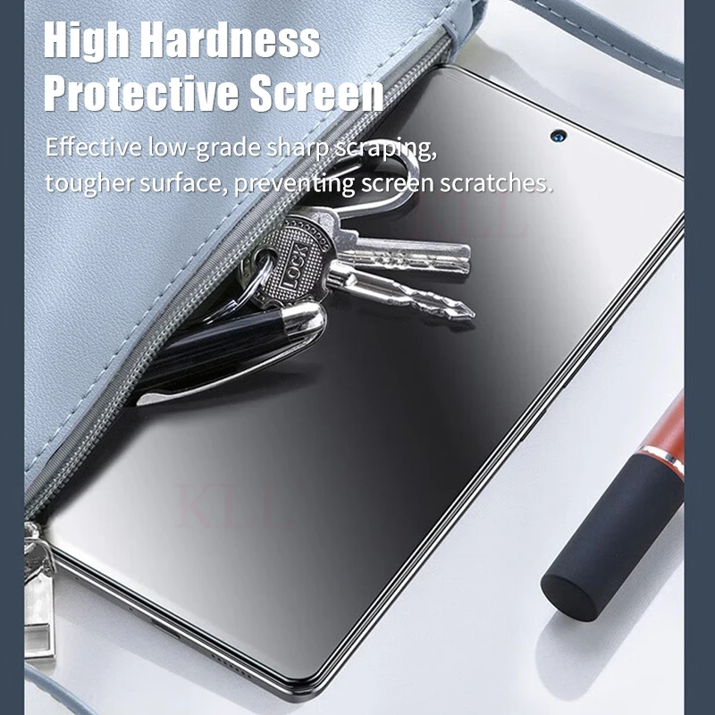 Matte Frosted Tempered Glass Screen Protector with Fingerprint Unlocking Capability