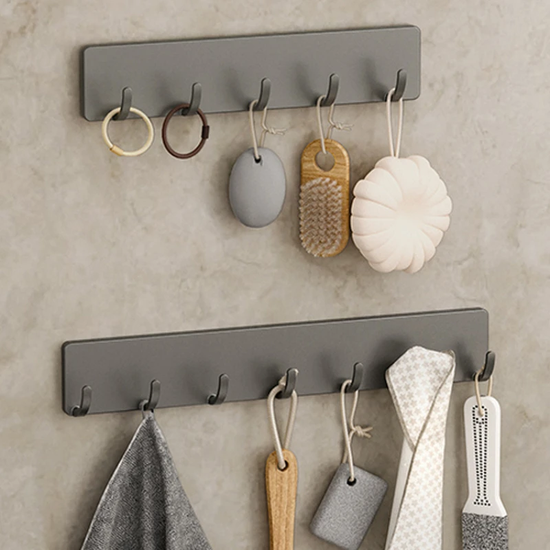 

1pc Plastic Door Rear Hook Wall Mounted Row Hook Living Room Storage Hook Bathroom Accessories Home Decoration Glue Installation