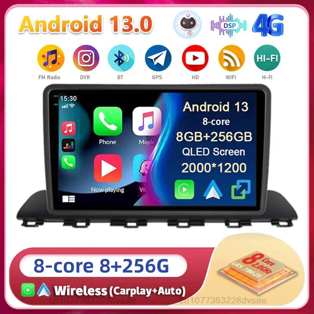 

Android 13 Car Radio For Hyundai HB20 2021 2022 Autoradio Navigation Multimedia Player Carplay Stereo 4G+WIFI GPS 360 Camera DSP
