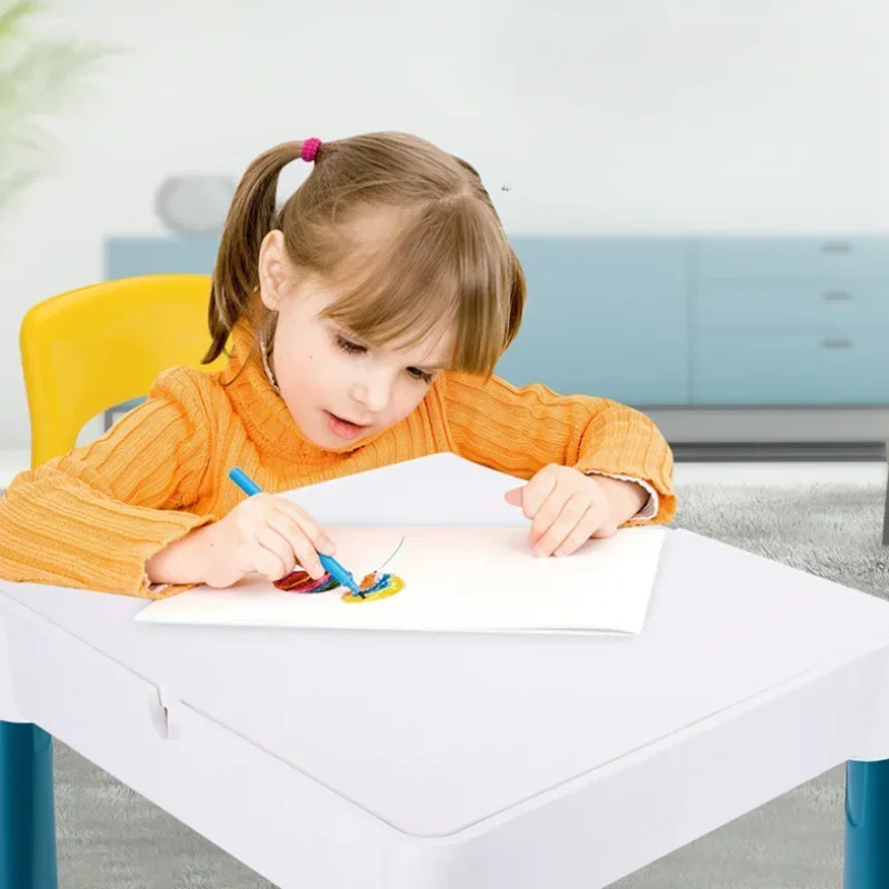 Children's Wood Table Desk Chair Office Student Study Classroom Small Chairs Folding Kindergarten Room Desks Girl Kids Baby