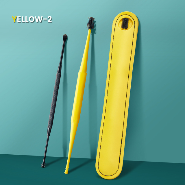 PCS Soft Silicone Earwax Remover Portable Ear Cleaner Stainless Steel Earwax 2 Head Ear Picks Earwax Curette Remover Ear Pick