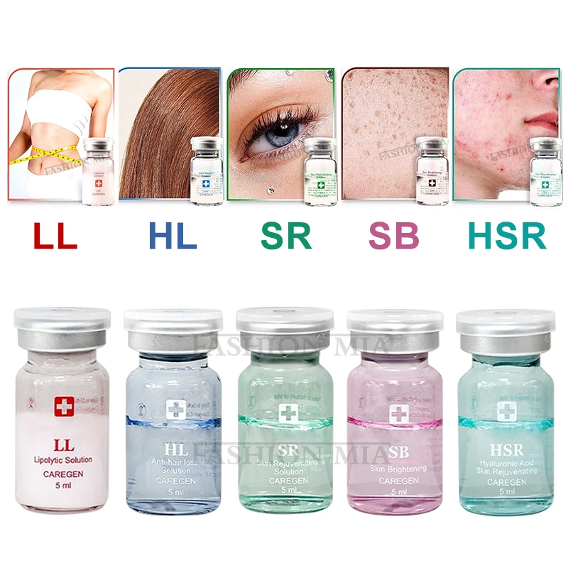 Cross-linked HA Hyaluronic Acid Serum Essence Professional Facial Skin Care Salon Cosmetics 10 vials 5ml