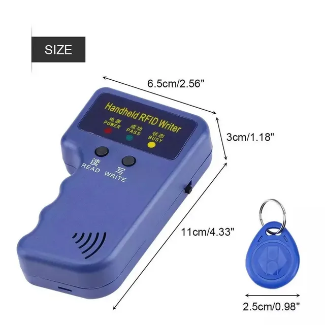 125KHz RFID Handheld Writer Duplicator Copy EM4305 T5577 Rewritable Read EM4100/TK4100 ID Keyfobs Tag Card Fast Shipping 5