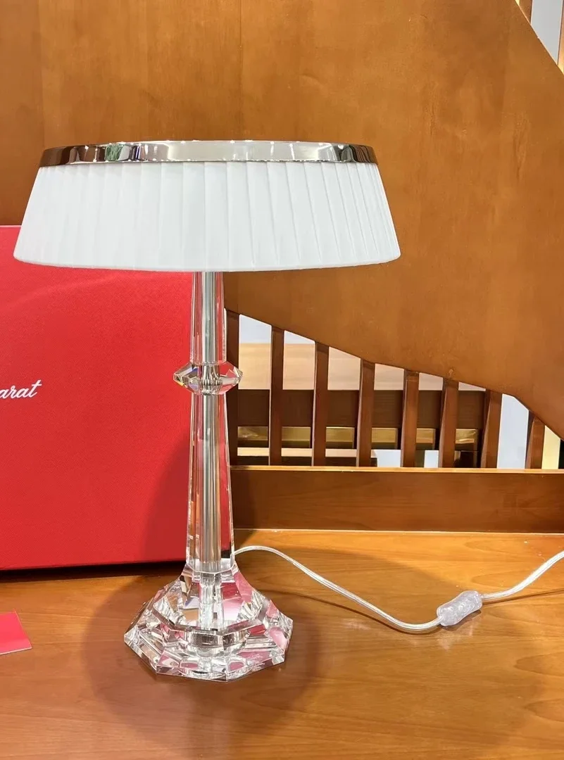

42x32cm Crystal + 304 stainless steel + Raw silk lamp