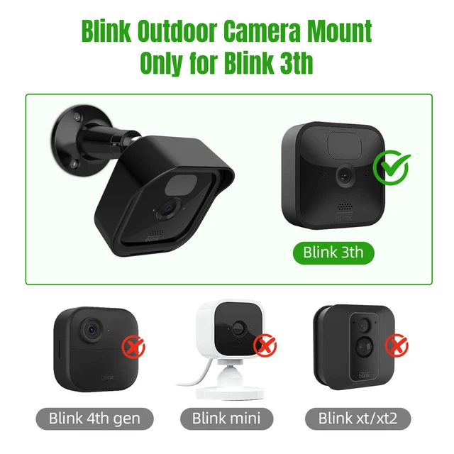 Adhesive Blink Outdoor Indoor Camera (3rd Gen) Mount, 2 Pack Holder, N -  Brainwavz Audio