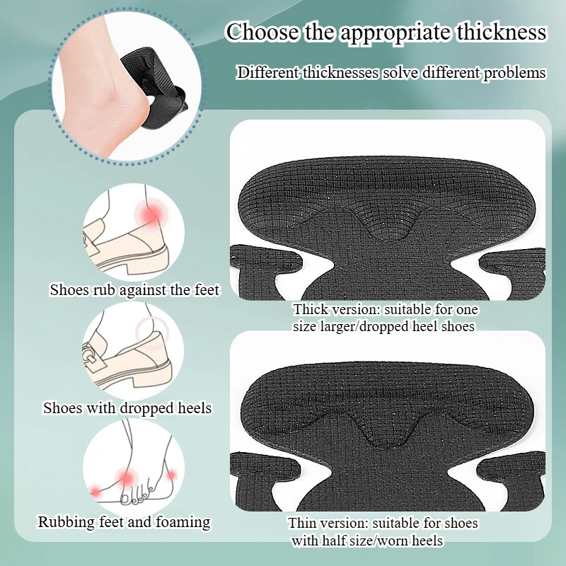 Adhesive Free Heel Patch Insoles Patch Heel Pads for Sport Shoes Back Adjustable Size Antiwear Feet Pad Cushion Insert Insole
