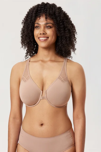Seamless Lace Racerback Bra With Non Non Padded Underwire Bra Front Closure  For Women Plus Size 13 12D From Ai806, $21.36