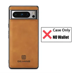 Luxury Magnetic Leather Wallet Phone Case with Kickstand and Credit Card Holder Cover for Pixel 6 Pro (Brown)