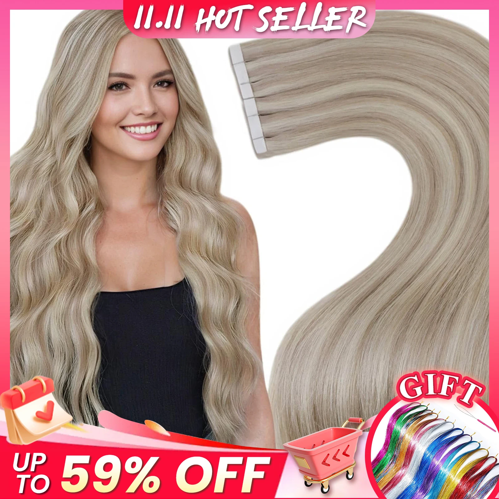Laavoo Tape in Human Hair Extensions Real Human Hair Brazilian Extension Straight Remy Natural Tape in Extensions 20P & 40P human hair extensions,hair extensions