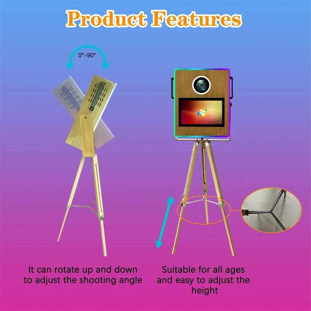 Portable Magic Mirror Photo Booth 15.6 inch Touch Screen DSLR Photobooth Machine with Flight Case for Wedding Party Rental S980c0d8b15e24f7ea07317c434207fe6N