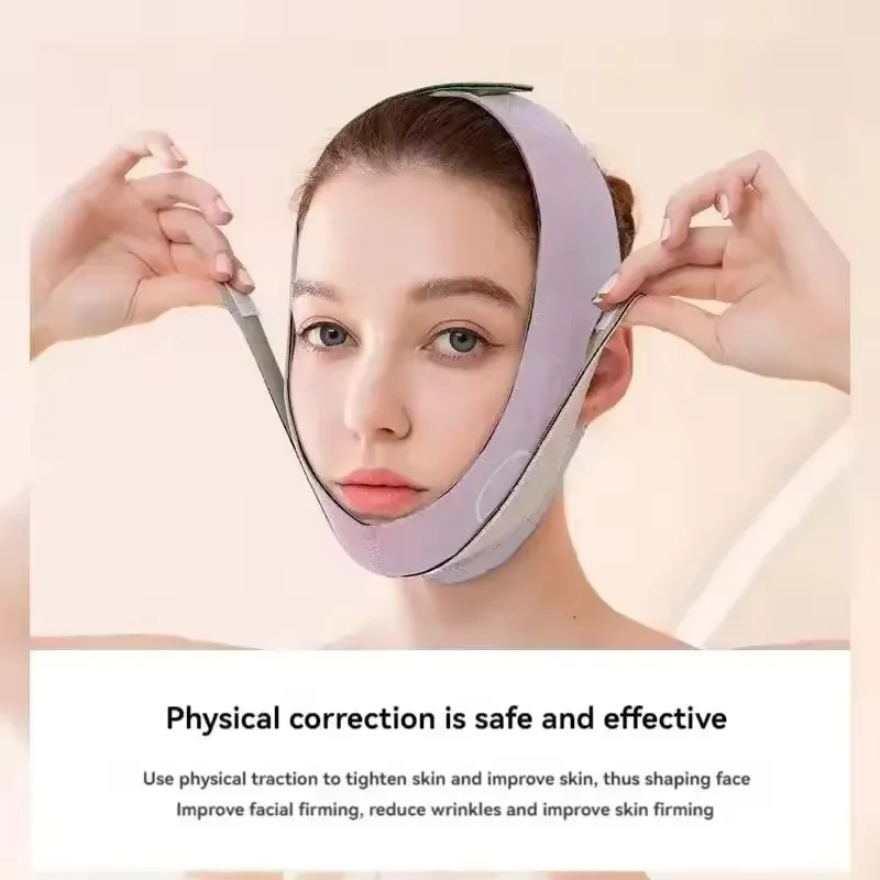 Facial Slimming Mask Reusable V Line Mask Facial Slimming Strap Double Chin Reducer Chin Up Mask Face Lifting Belt V Shaped Slimming Face