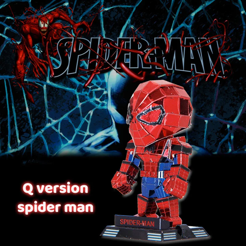 

3D Metal Model Puzzle Avengers Iron Man Spiderman Captain America Action Figure Educational Collectible Model Doll Toy For Kids