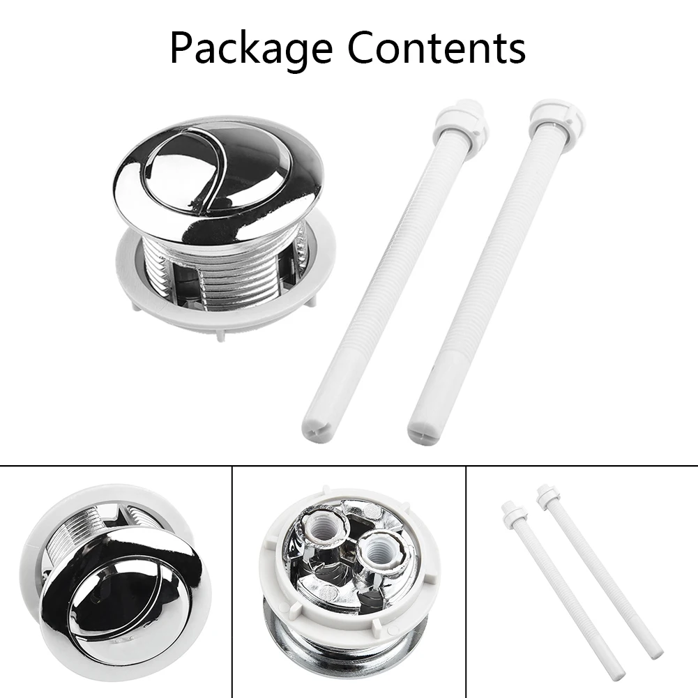 

Water Saving Water Tank Double Crescent 38/48/58mm Round Toilet Push Button Loo Universal Dual Push High Quality