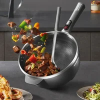 high volume Electric frying pan all-in-one household multi-function frying, steaming, boiling, frying, non-stick pan 1