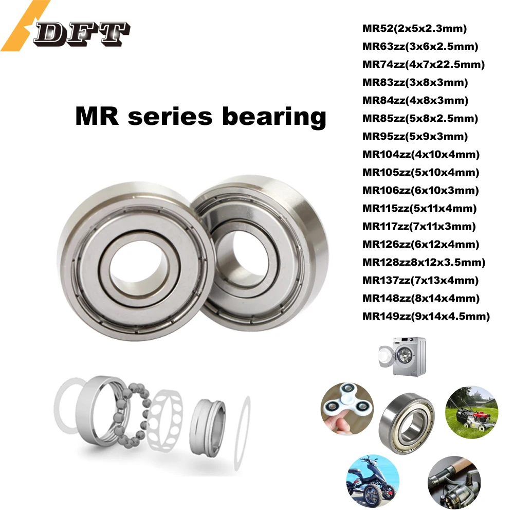 4/10 pcs MR85 ZZ Bearing Metal Shielded Ball Bearings, Double Shielded