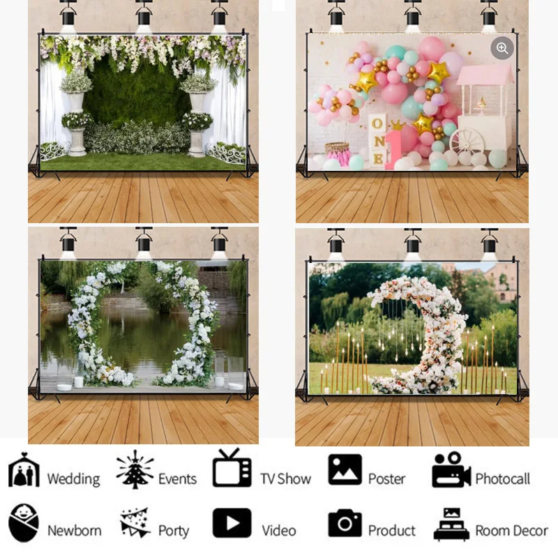 

SHUOZHIKE Art Fabric Valentine's Day Photography Backdrops Props Wall Baby Newborn Wediding Photographic Background TNN-10