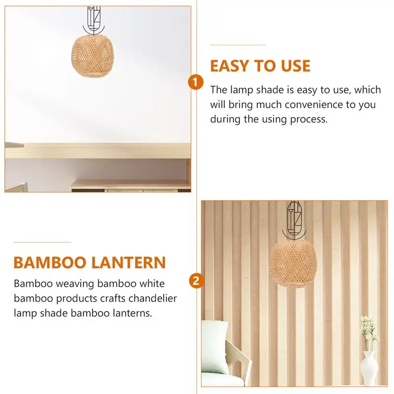 램프 쉐이드 조명 펜던트 커버, 전등갓 등나무 샹들리에, 걸이식 천장 위커, 직조 비품, 소박한 장식 직조 바구니