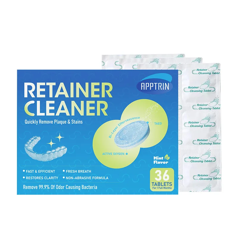 Braces denture cleaning tablets Braces effervescent tablets tartar stains Oral cleaning tablets