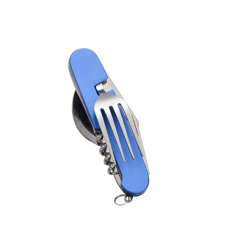 Cutlery Set Mini Folding Detachable Combination Outdoor Hiking Travel Multi-open Aluminum Handle Swiss Knife Gift Fruit Knife