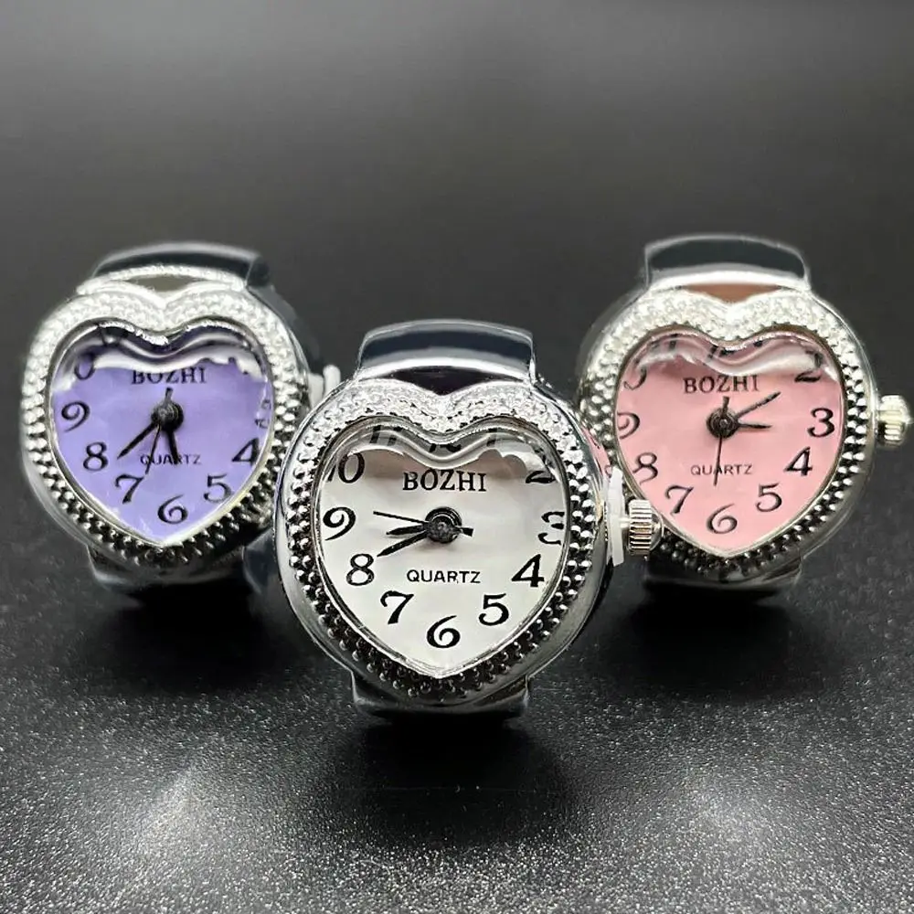 

Vintage Fashion Jewelry Clock Gift Digital Watch Round Quartz Finger Rings Love Quartz Ring Watch Ring Watch