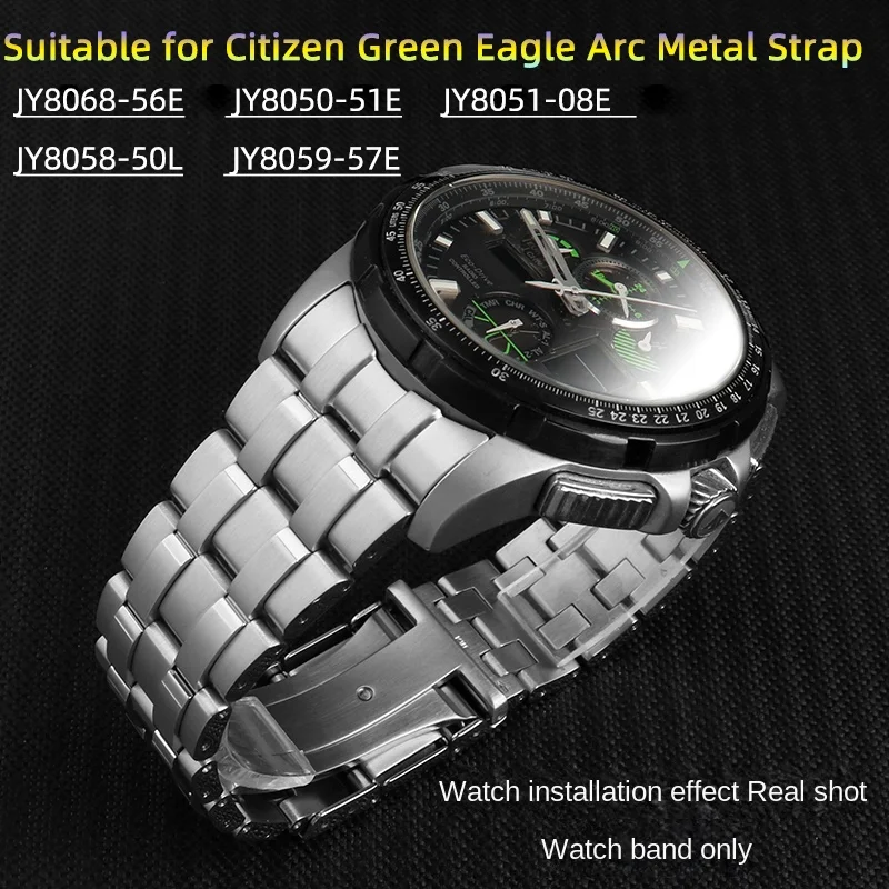 Per Citizen Skyhawk/Green Eagle Cinturino Per Orologio In Metallo Jy-8050 8051 8058 8059 8068 Catena Per Orologio In Acciaio Di Precisione Con Bocca A
