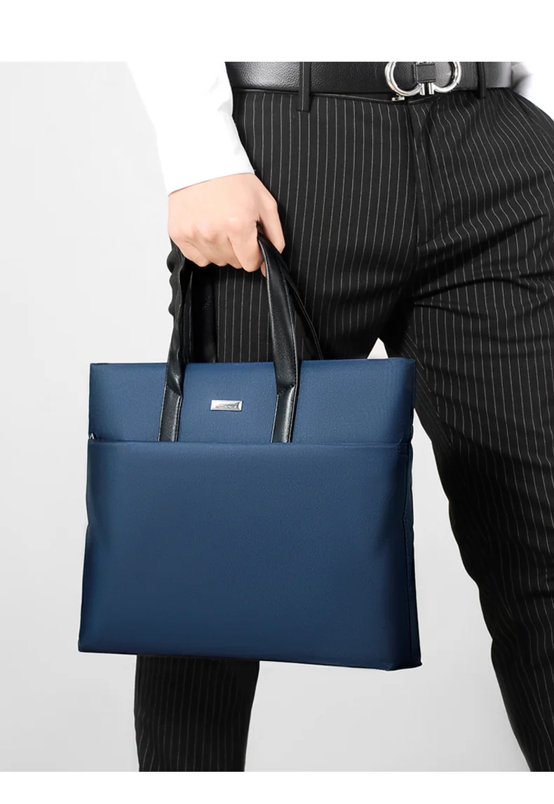 High Grade Business Laptop Bag Package Men's Waterproof Briefcase Handbag Official Large Capacity Black Blue Gray Custom Logo