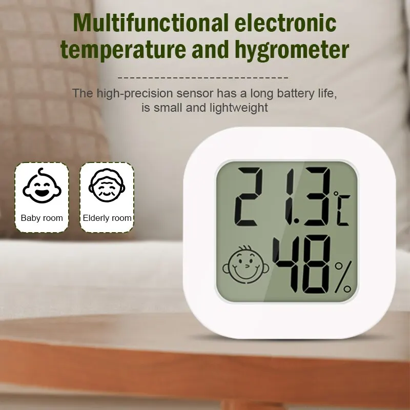 Temperature Humidity Sensor Mini Hygrometer Home Electronic Intelligent Thermometer Bedroom Body Temperature Sensor Baby Room Air Humidity Meter Home