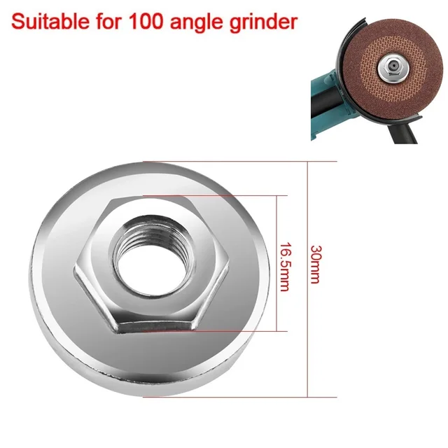 Angle Grinder M14/M10 Thread Hex Flange Nut Set Quick Change Locking