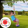 Kids Fitness Climbing Rope With Platforms And Disc Swing Seat Set Outdoor Swing Set Garden Toy Playground Accessories 2
