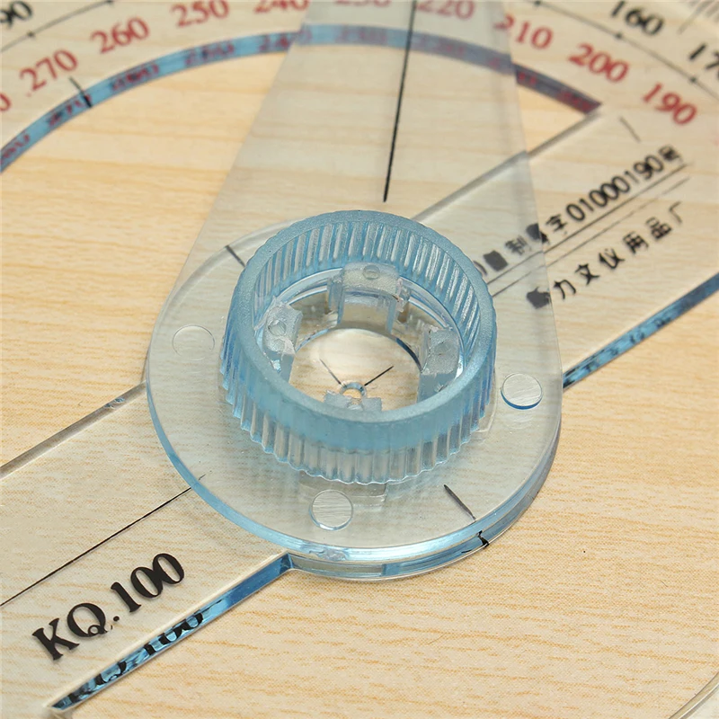 1 Pc Portable All Circular 10cm Plastic 360 Degree Pointer Protractor Ruler Angle Finder Swing Arm For School Office Supplies 5