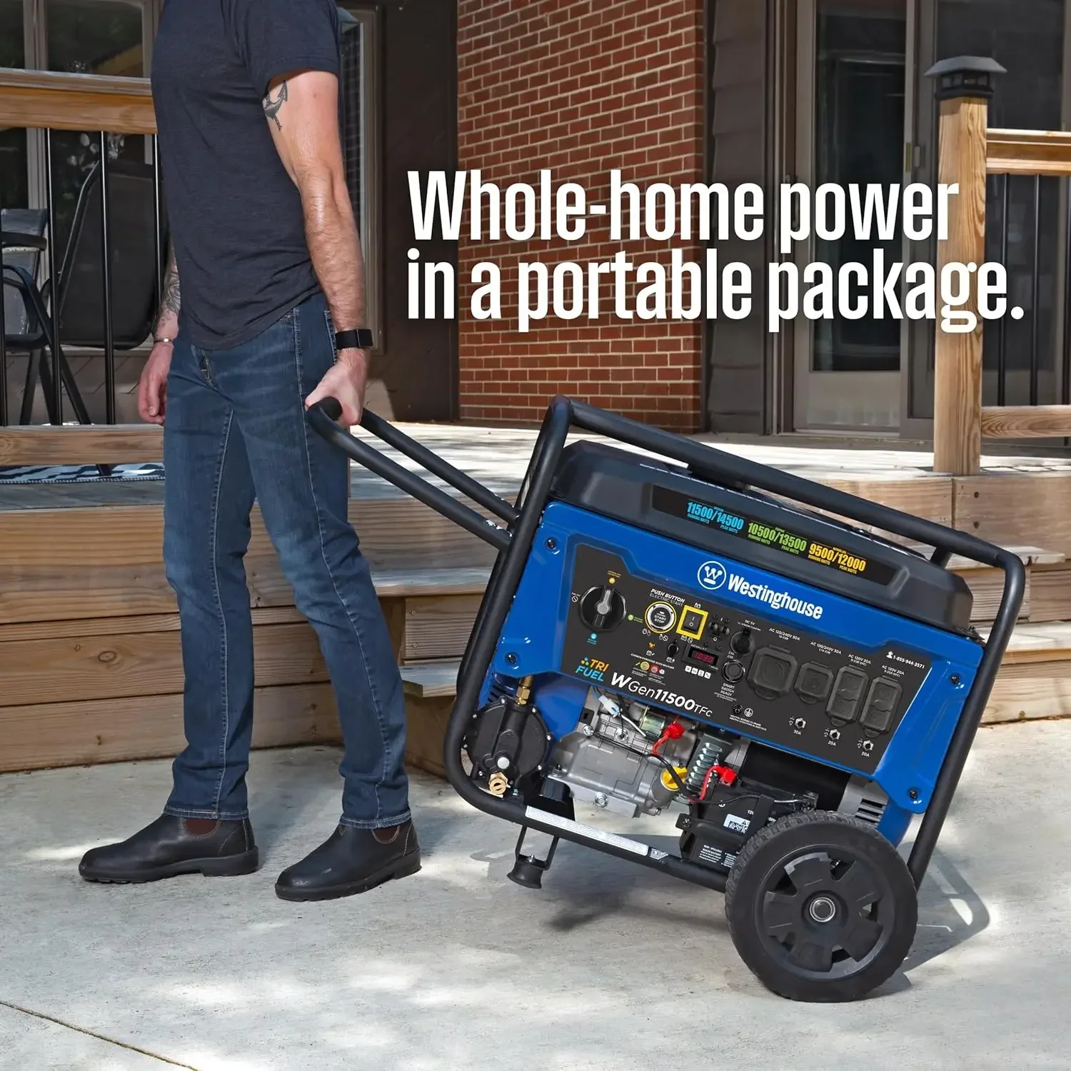 Outdoor Power Equipment Home Backup Portable Generator Remote Electric Start Transfer Switch Ready Plug-and-Play