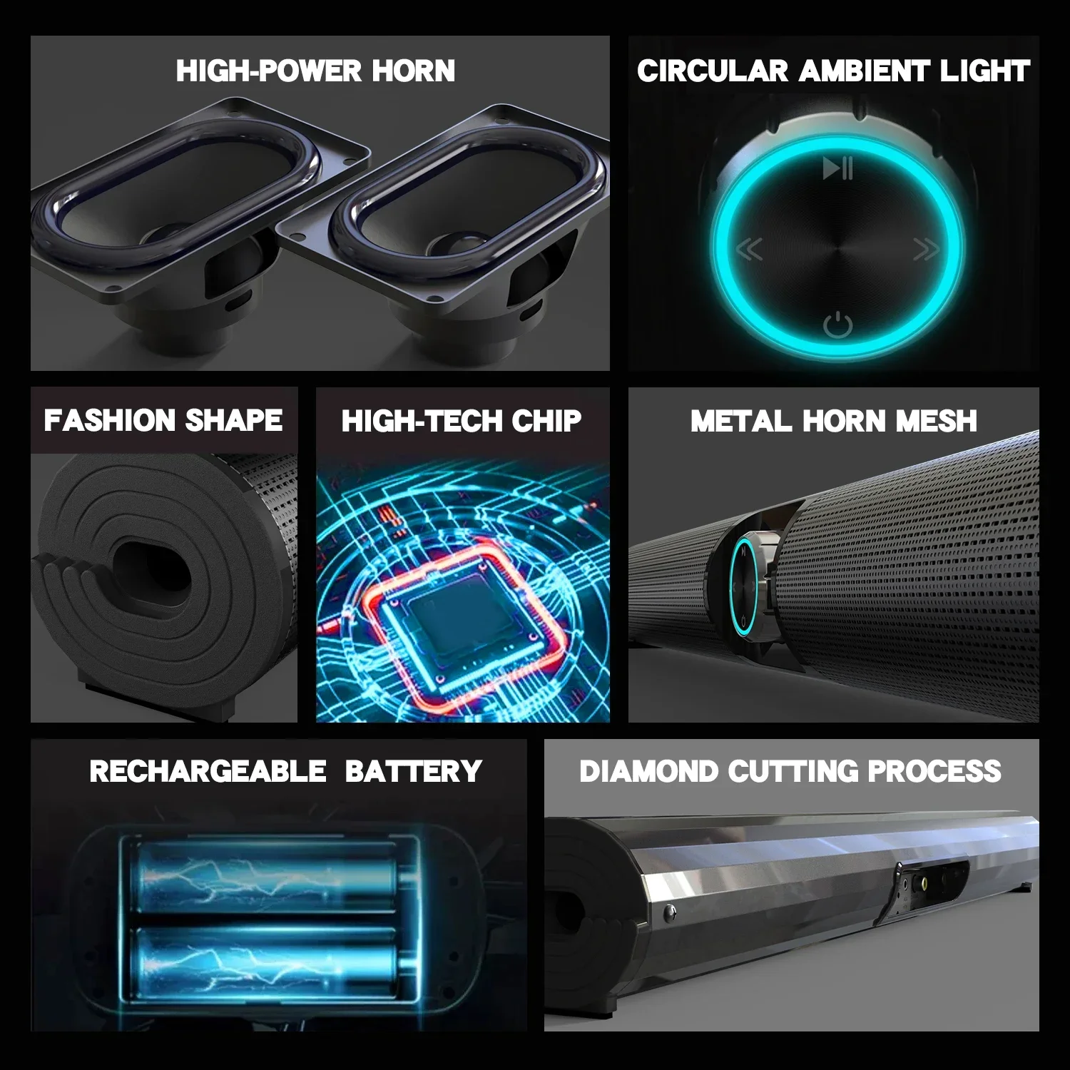 Altoparlante Bluetooth Home Wireless Desktop Tv Computer Stereo Bass Speaker Altoparlante Multimediale Fm Caixa De Som Bluetooth Bs-55